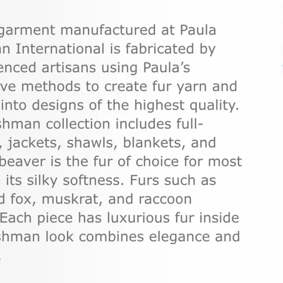 PAULA LISHMAN Hand-Knit Sheared Beaver Fur Crochet Tube Shawl - Picture 6 of 6